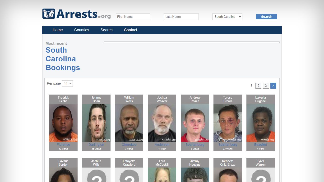 South Carolina Arrests and Inmate Search